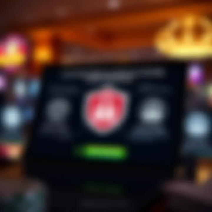 Diagram showing steps to claim online casino bonuses with secure verification symbols