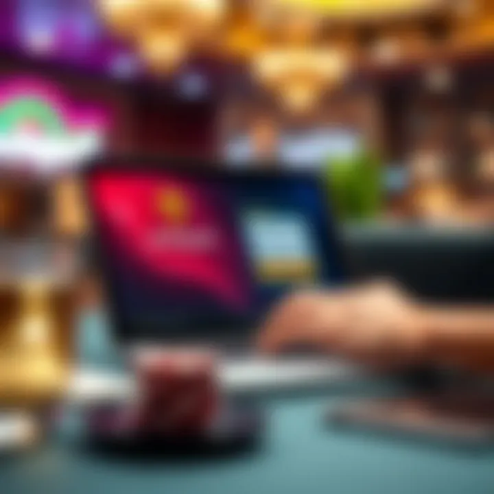 User completing online registration form on a laptop