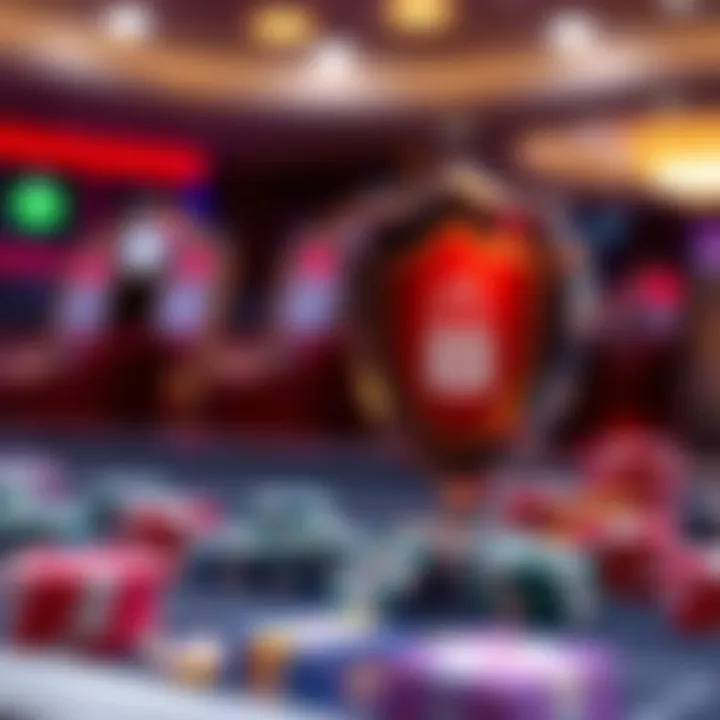 Secure payment icons and a shield symbolizing player protection in the Australian online casino environment