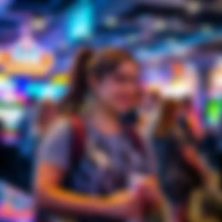 Jackpot Jill's sister engaging with a lively gaming community event in Australia