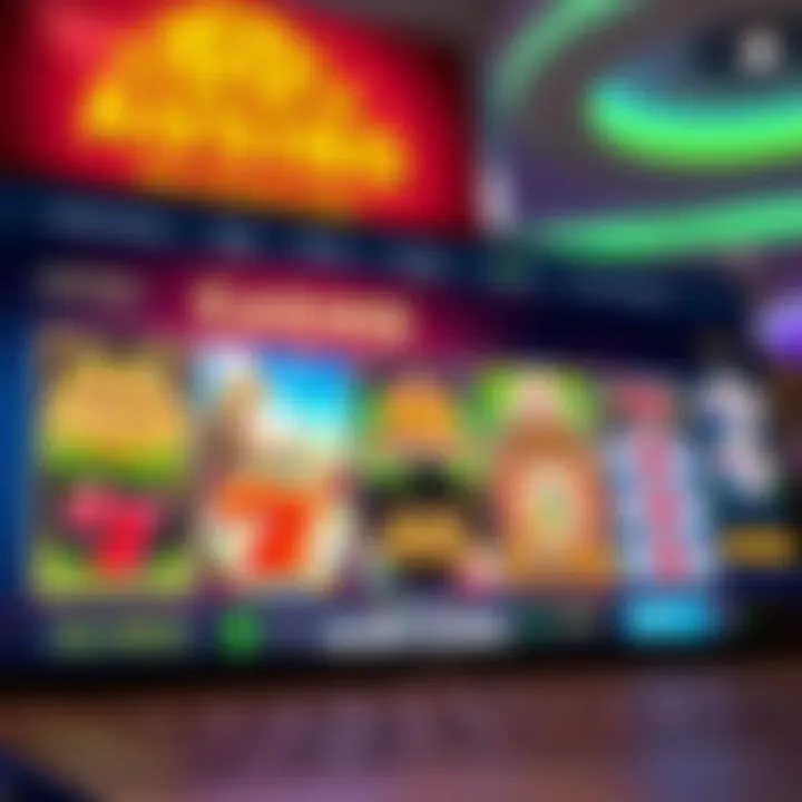 Online casino website interface showing various Australian-themed slot games with bright colors