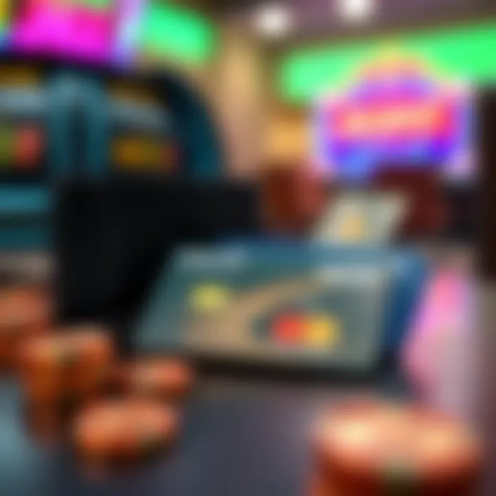 Digital wallet and credit card icons representing payment methods for online casino withdrawals