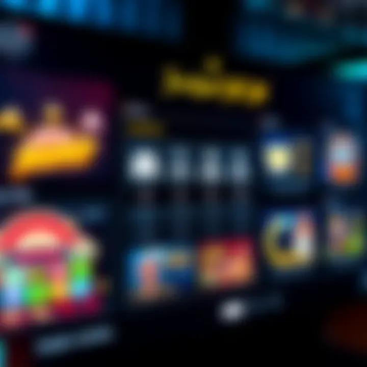 A digital dashboard displaying various casino games with icons representing fairness and transparent gameplay