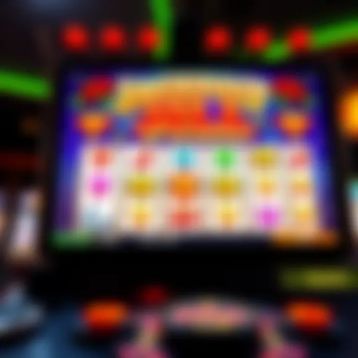 Bright Jackpot Jill game screen with colorful symbols and winning paylines