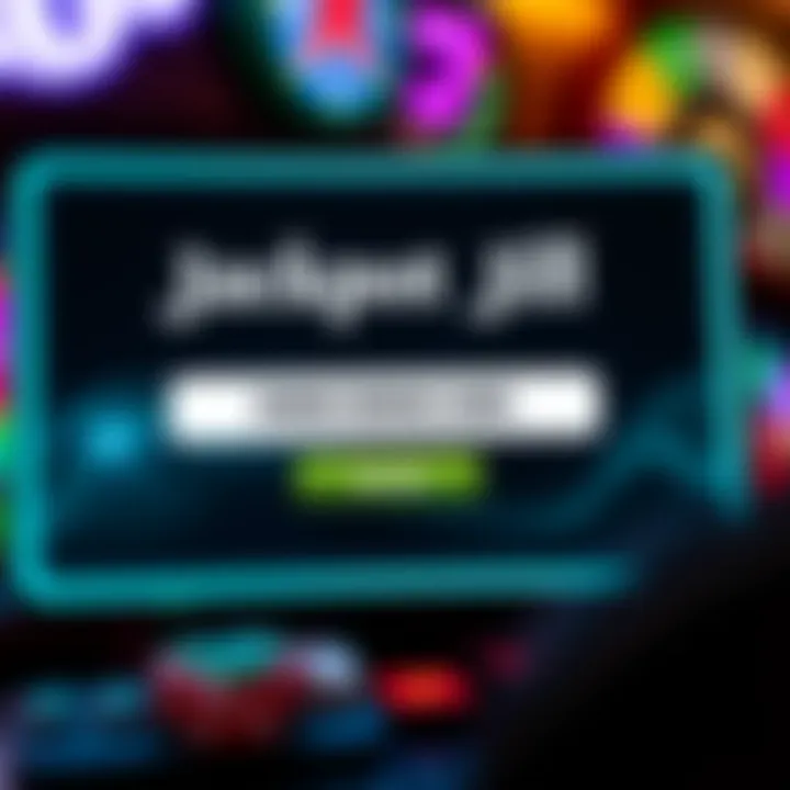 Illustration of an online casino interface displaying a bonus code input field