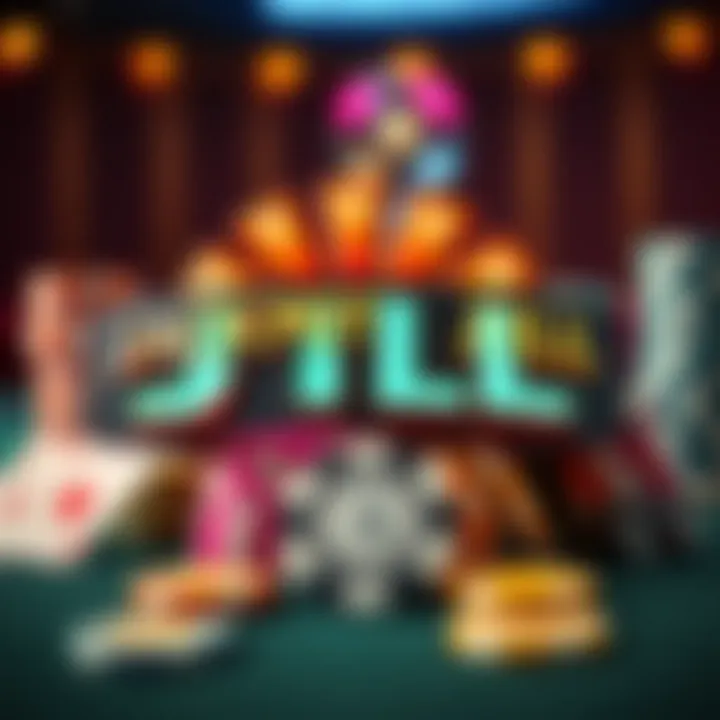 Bright Jackpot Jill logo with casino chips and cards highlighting bonus codes