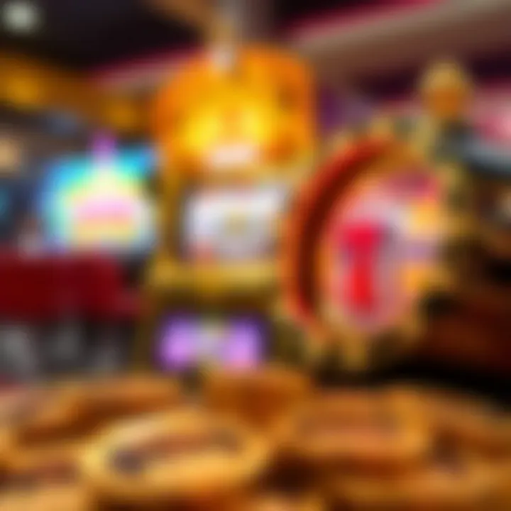 Illustration of bonus coins and spinning slot machine representing wagering rules and tips