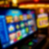Colorful online casino interface displaying a variety of slot games on screen