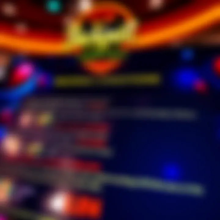 Bright casino interface showing bonus rewards and wagering requirements on a digital screen