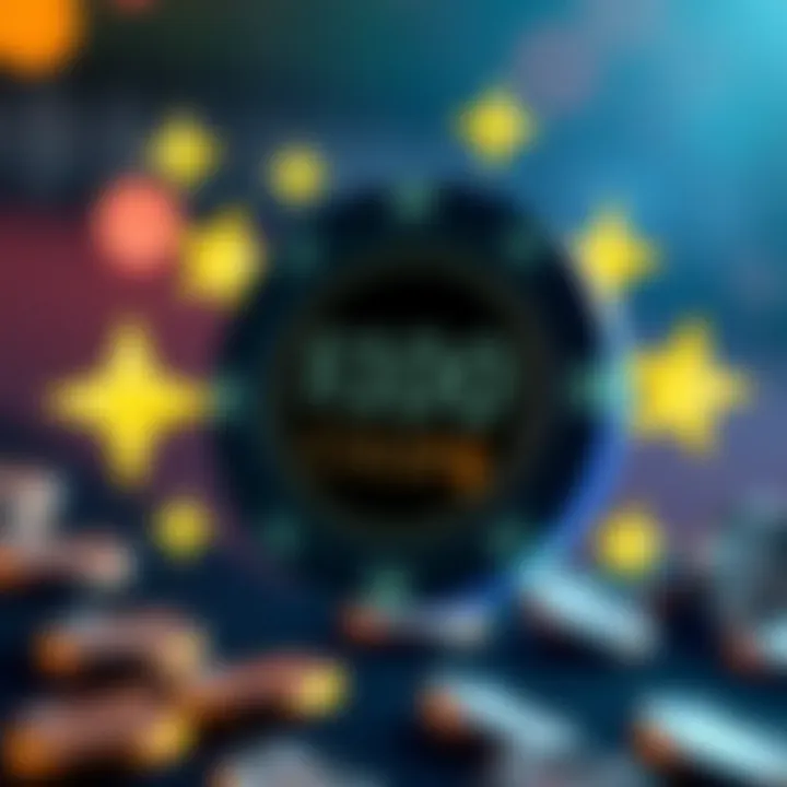 Illustration of a casino chip surrounded by glowing stars representing a promotional bonus