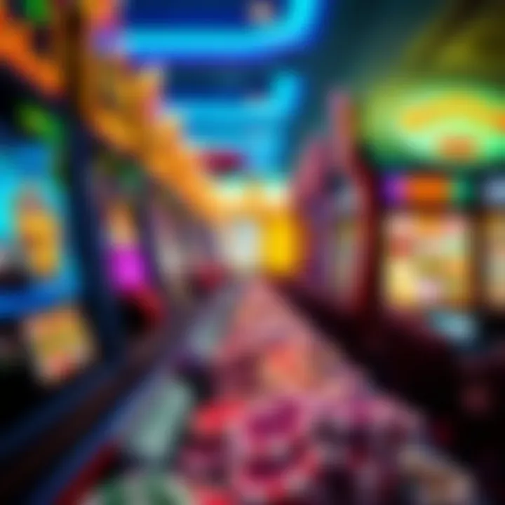 Colorful casino game icons illustrating diverse game options available for bonus chip use