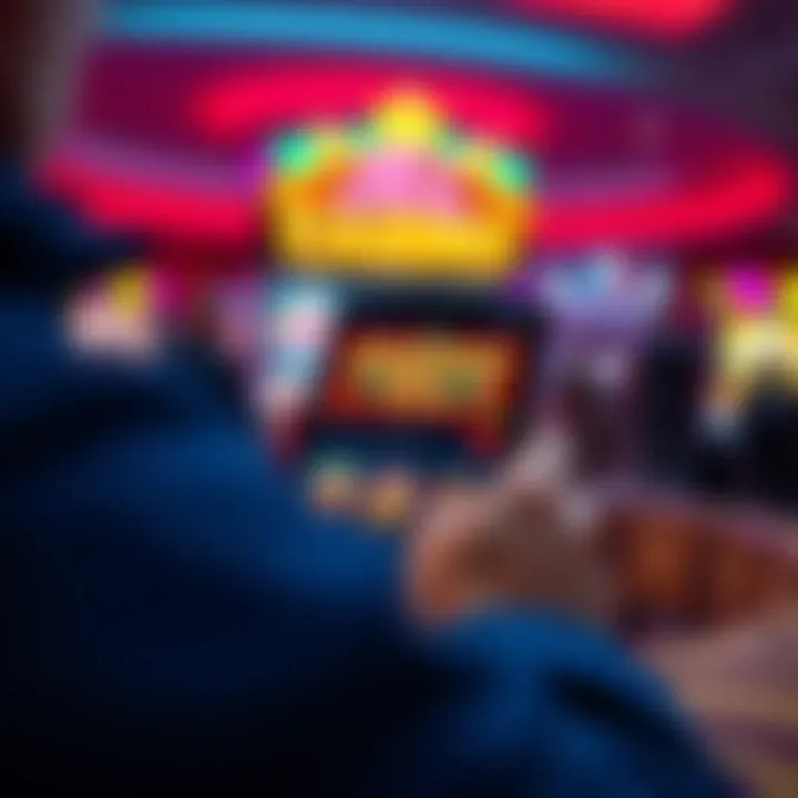 Mobile device displaying Jackpot Jill Casino with vibrant pokies and user interface