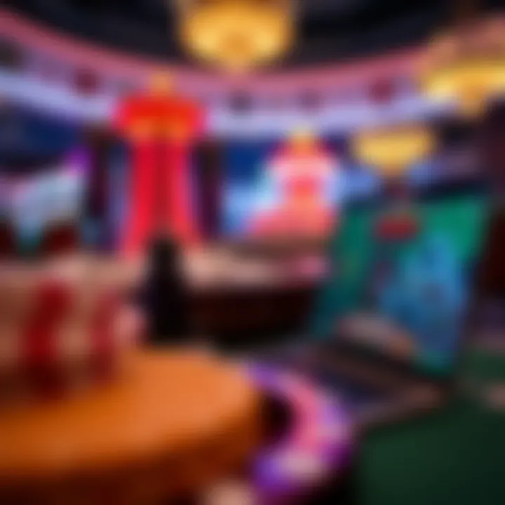 Visual representation of online casino gameplay enhanced by promotional offers and tips