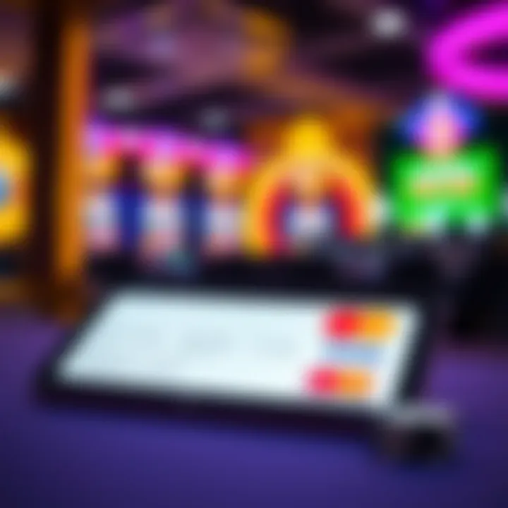 Secure online payment methods displayed on a digital device for Australian players