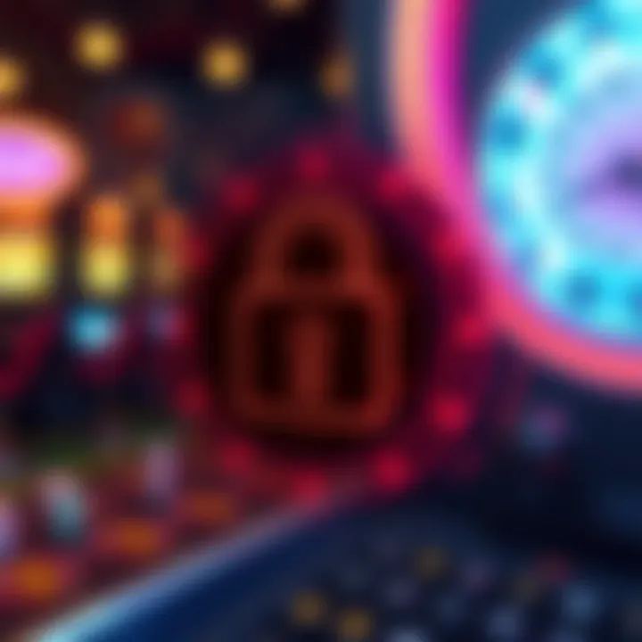 Secure digital lock symbolizing online casino safety measures