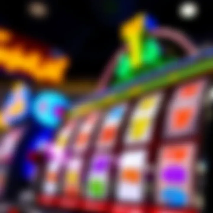 Colorful online casino slot machine with vibrant symbols and spinning reels