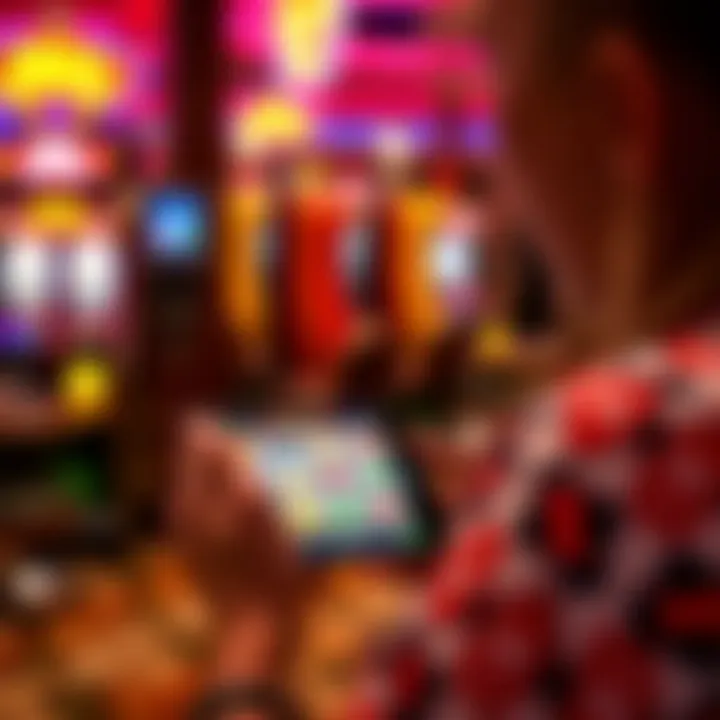 Australian player enjoying Jackpot Jill slots on a mobile device with responsible gambling reminders