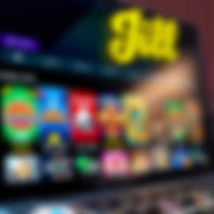 User interface showcasing various casino game icons and bonus offers