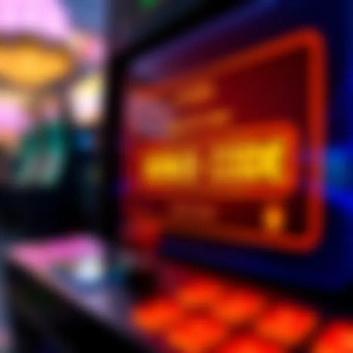 A close-up of a digital screen displaying a casino bonus code entry field with glowing effects