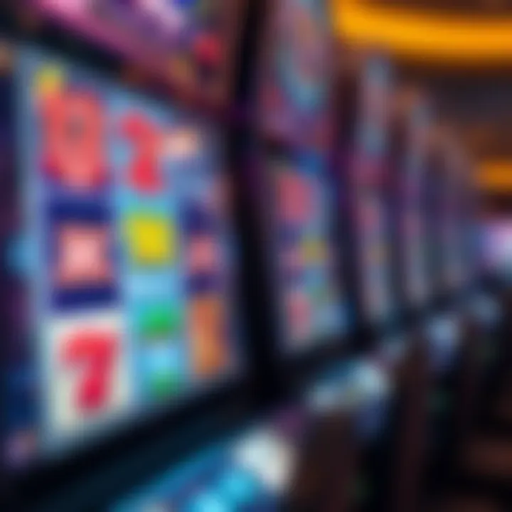 Bright slot machine display highlighting jackpot bonus features
