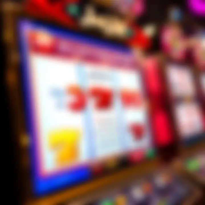 Digital slot machine screen highlighting bonus features and wagering details