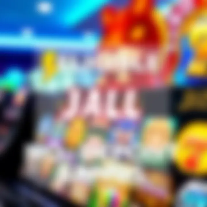 Graphic showing various casino game icons with emphasis on those eligible for Jackpot Jill bonus