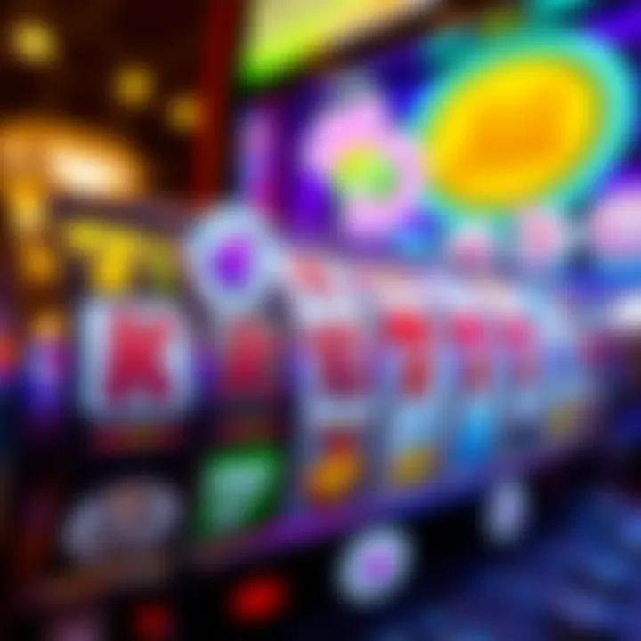 Vibrant slot machine reels showcasing classic symbols with a modern twist