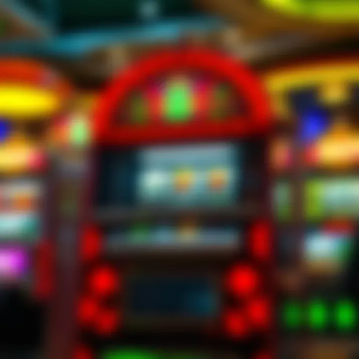 Vintage slot machine with vibrant symbols representing Jackpot Jill's gambling era