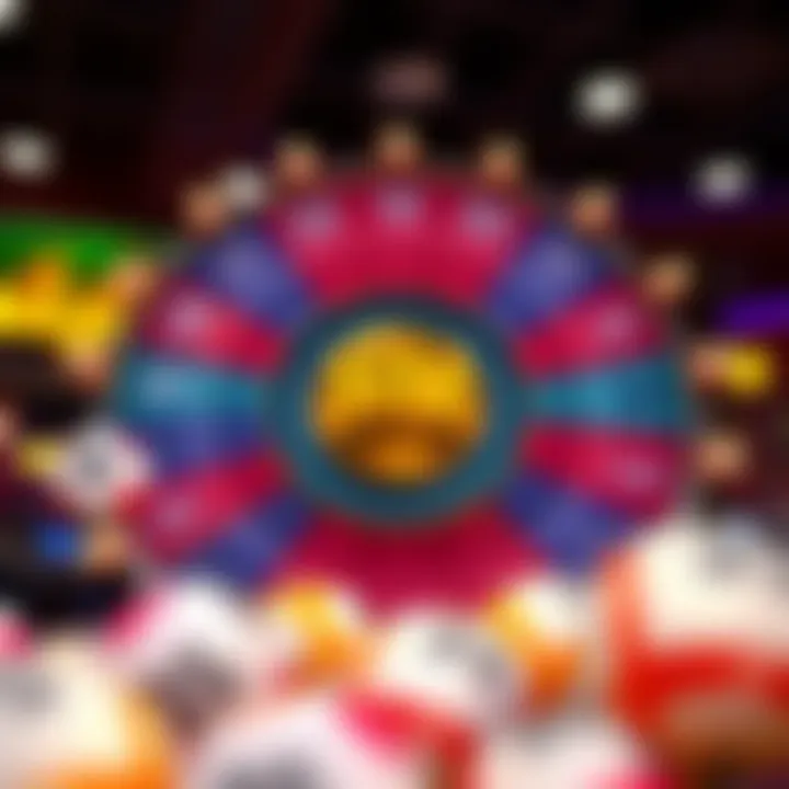 Illustration of a lottery wheel with numbered balls representing Jackpot Jill draws