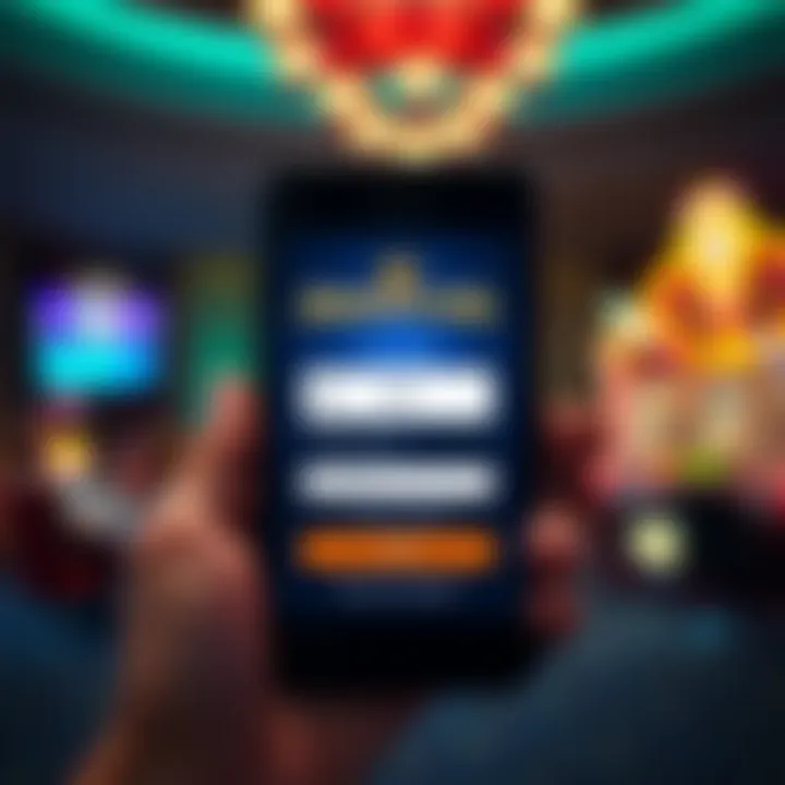 Mobile device displaying Jackpot Jill login screen with secure connection indicators