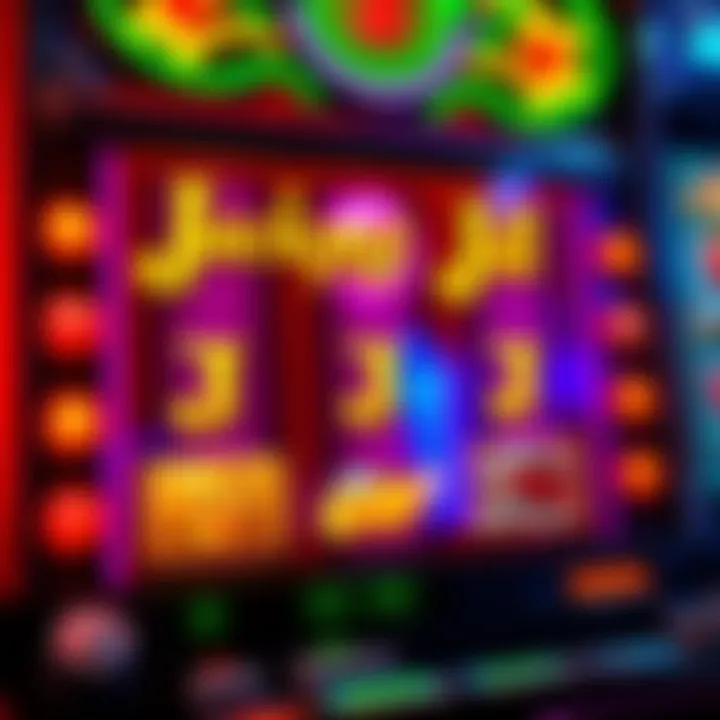 Illustration of a vibrant slot machine screen displaying Jackpot Jill no deposit bonus symbols