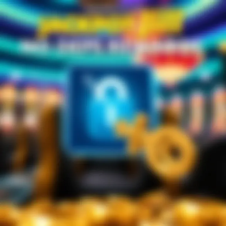 Graphic showing a digital code with a key unlocking casino bonus rewards
