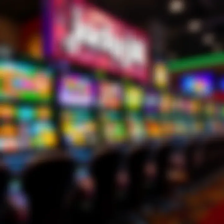Colorful online pokies interface showcasing various game options with vibrant graphics and engaging themes