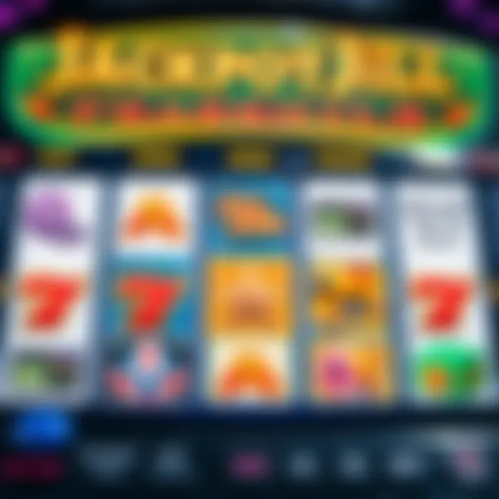 Jackpot Jill pokies game interface showing colorful reels and bonus symbols