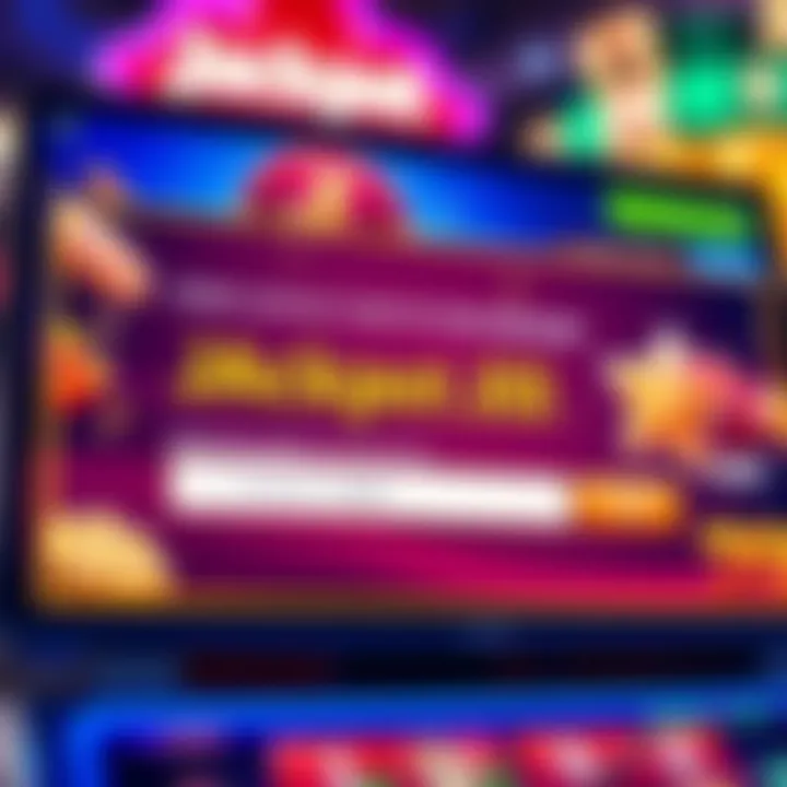 Screen displaying Jackpot Jill online casino interface with promo code entry field