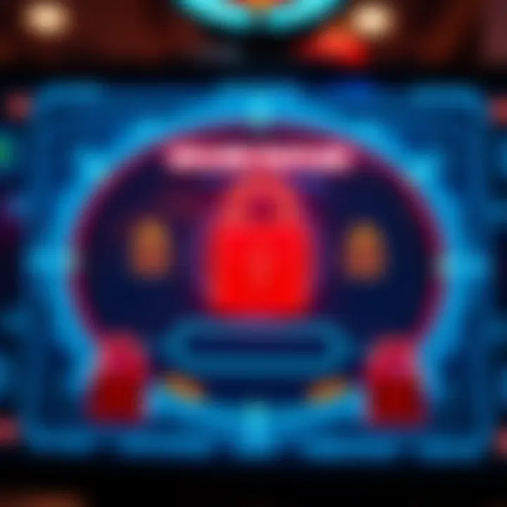 Secure login screen with digital locks representing safety measures on Jackpot Jill platform