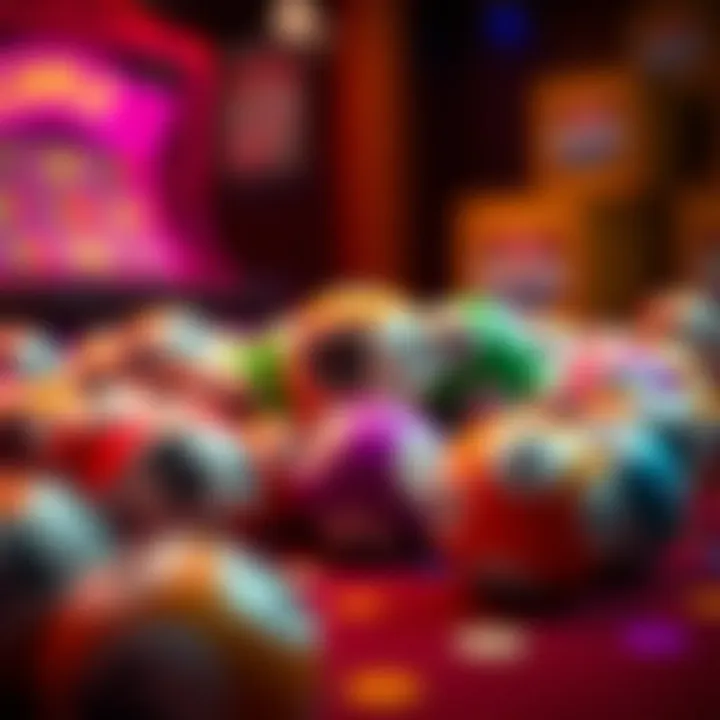 Colorful lottery balls arranged to highlight Jackpot Jill 2026's unique features and gameplay