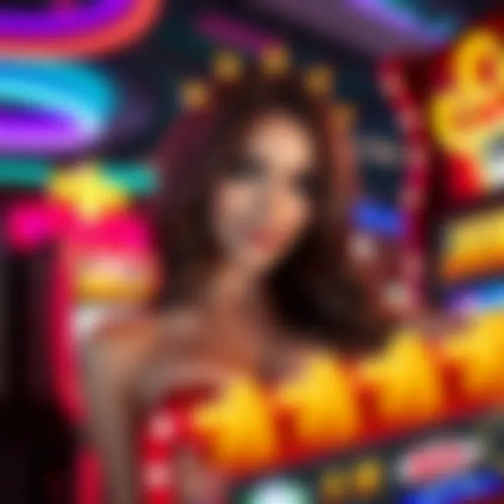 Jackpot Jill Vio character in vibrant casino slot game setting with shining jackpot symbols