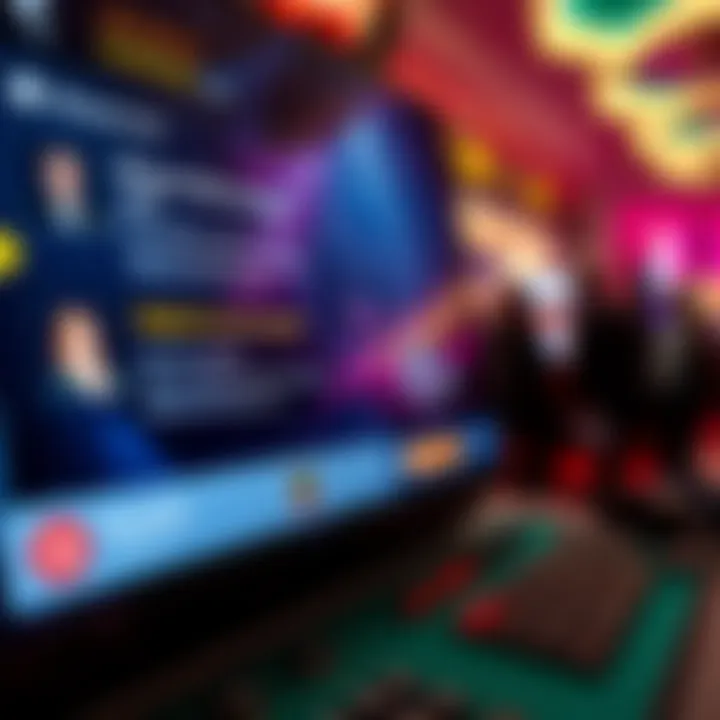 Close-up of a digital interface showcasing responsible gaming features and live chat support