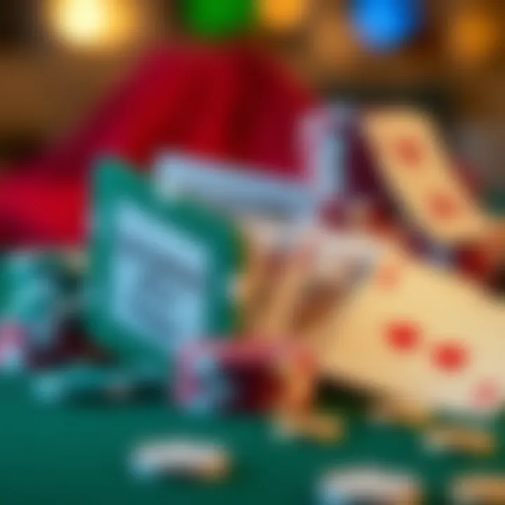 Colorful casino chips and playing cards symbolizing Jackpot Jill welcome bonus