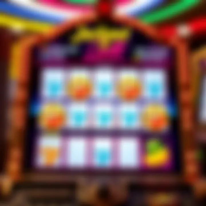 Illustration of winning combinations and payout structure in a slot game interface