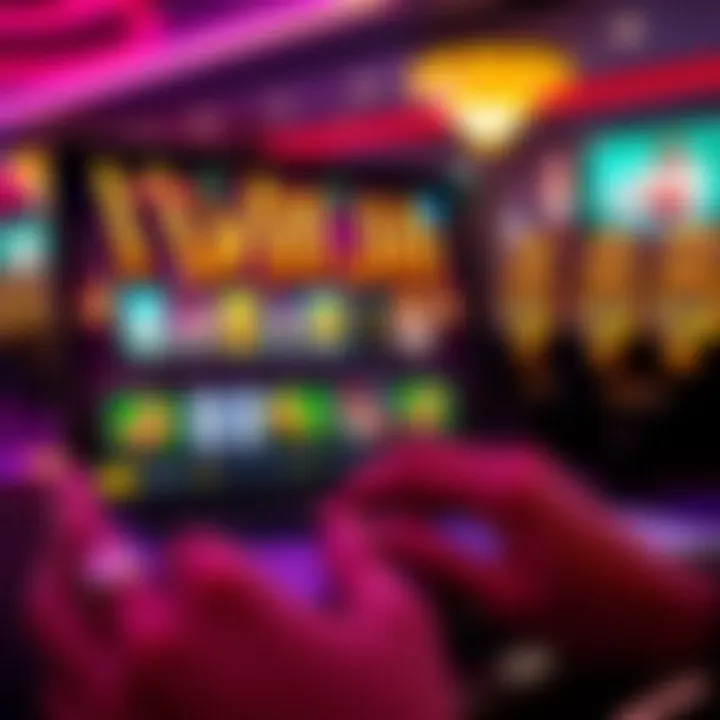 User interacting with Jackpot VIP Jill online gaming platform on laptop with vibrant graphics