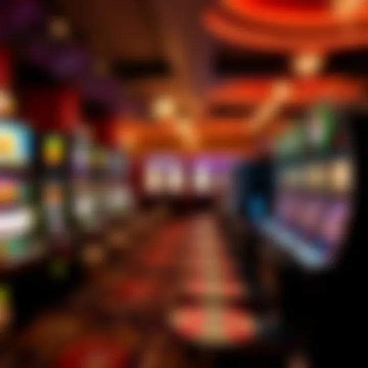 Online casino game selection with various slot machines and card games