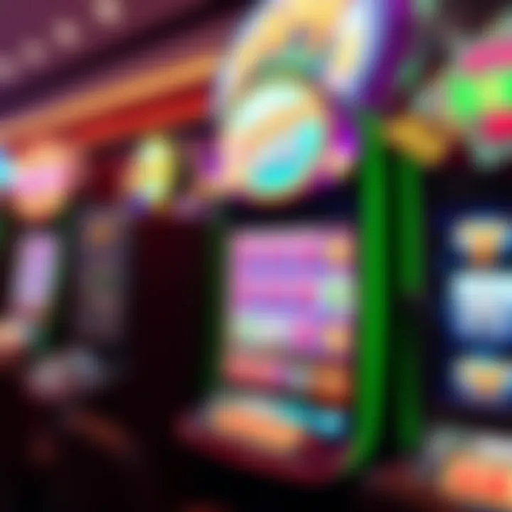 Colorful JackpotJill Casino slot game screen with vibrant symbols and bright lights