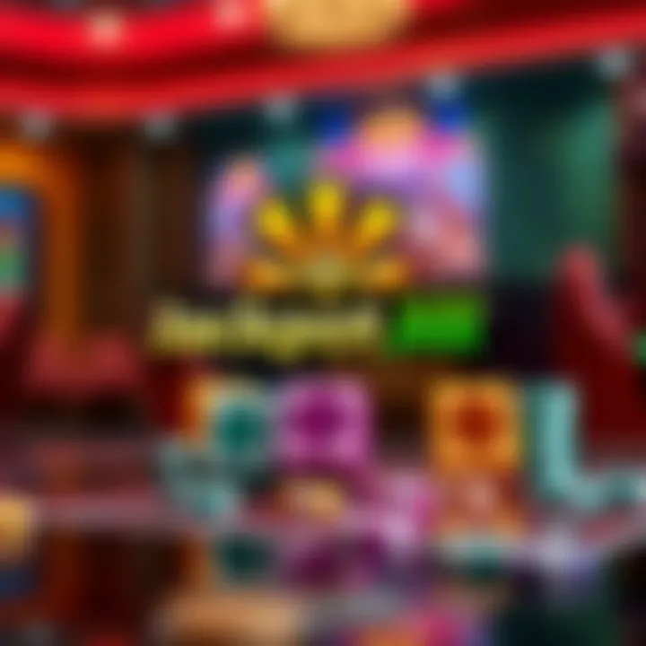 Illustration showing JackpotJill casino logo alongside symbols representing no deposit bonuses