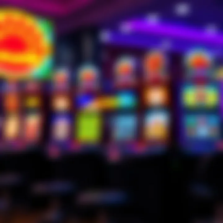 Colorful online casino slot machine games interface