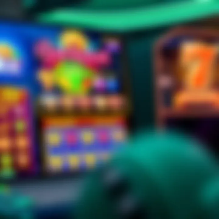 Interface showing JackpotJill Vio online gaming platform with colorful symbols and jackpot icons