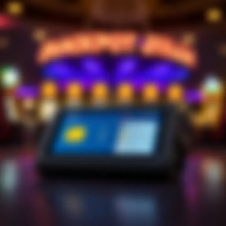 Digital wallet displaying various payment options for online casino withdrawals