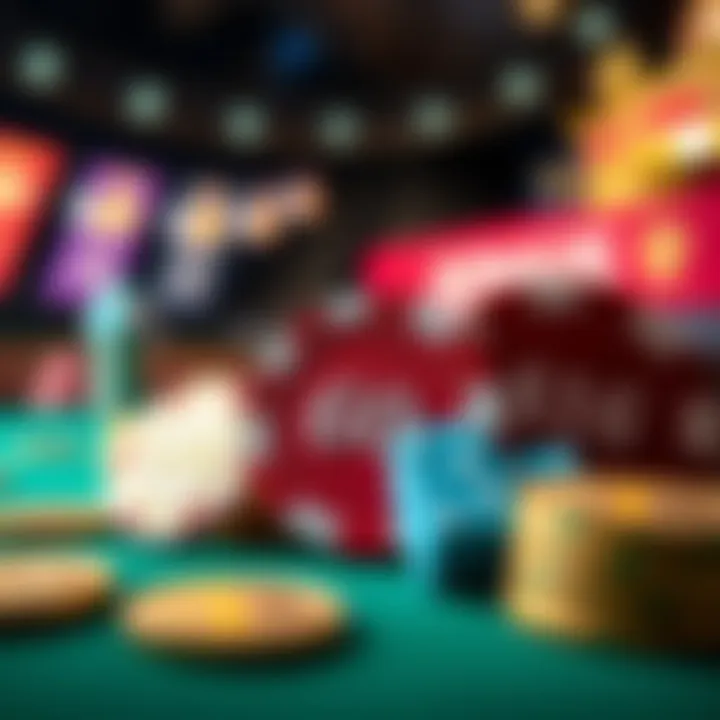 Illustration of casino chips and coins representing bonus earnings
