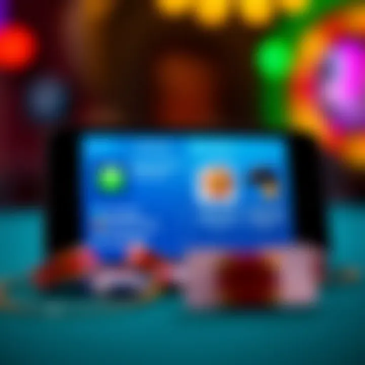 Mobile device displaying Jackpot Jill Casino interface with responsible gaming reminders